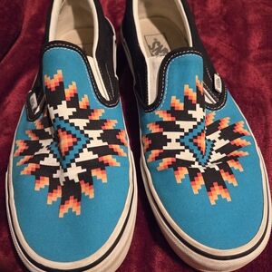 Vans Slip-On Shoes with Aztec Pattern
